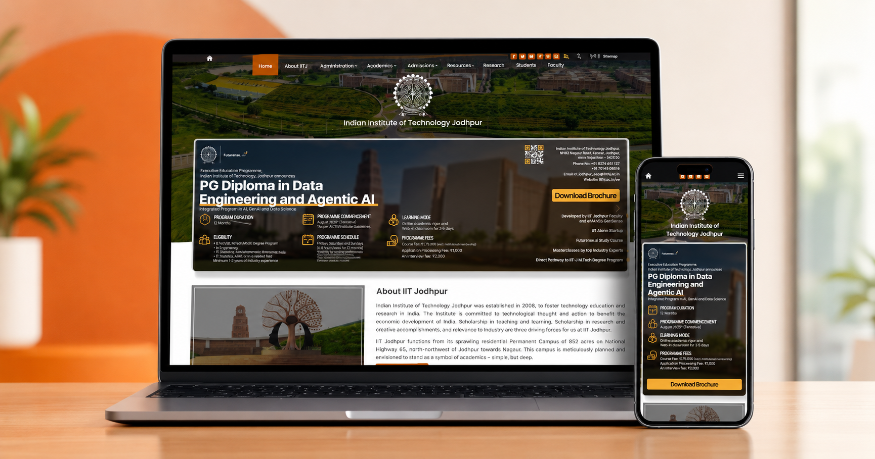 IIT Jodhpur website developed by PCUBE